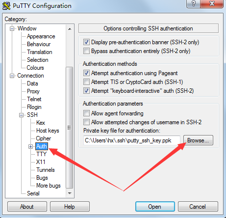 导入ppk格式私钥